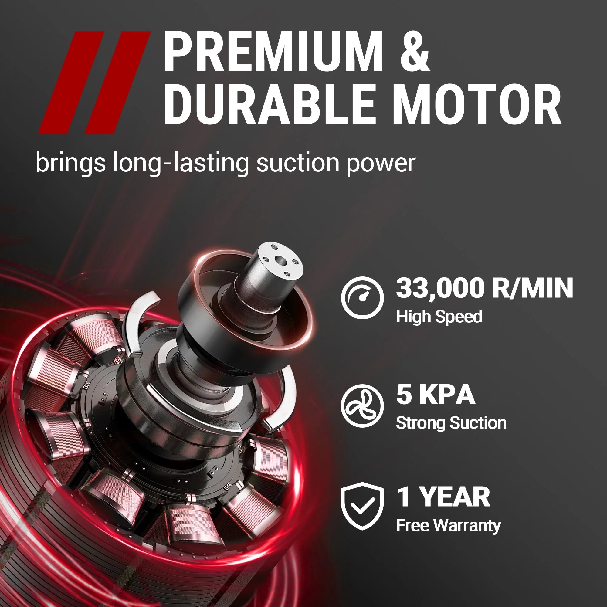 Handheld Vacuum, Car Vacuum Cleaner Cordless, Mini Portable Rechargeable Vacuum Cleaner with 2 Filters, Red (VL188)