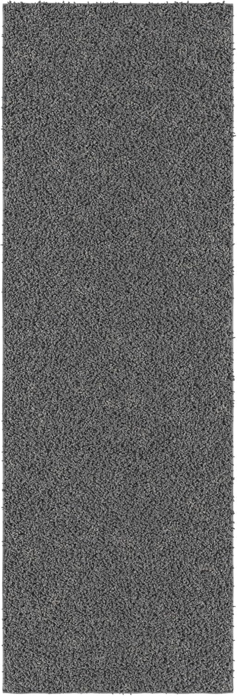 2' X 6' Shaggy Runner Rug - Plush & Cozy Non-Slip Carpet for Bedroom, Living Room, Bathroom & Entryway - Durable & High-Traffic Friendly for Hallways & Dorms, Gray